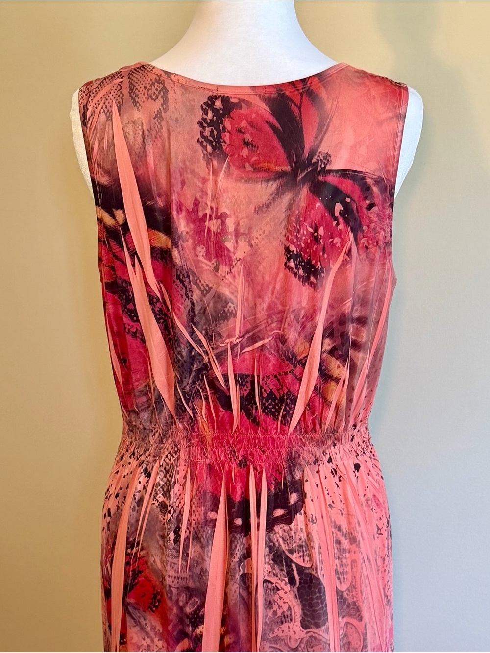 Apt. 9 Coral-Pink Printed V-Neck Medium Dress - Picture 7 of 7